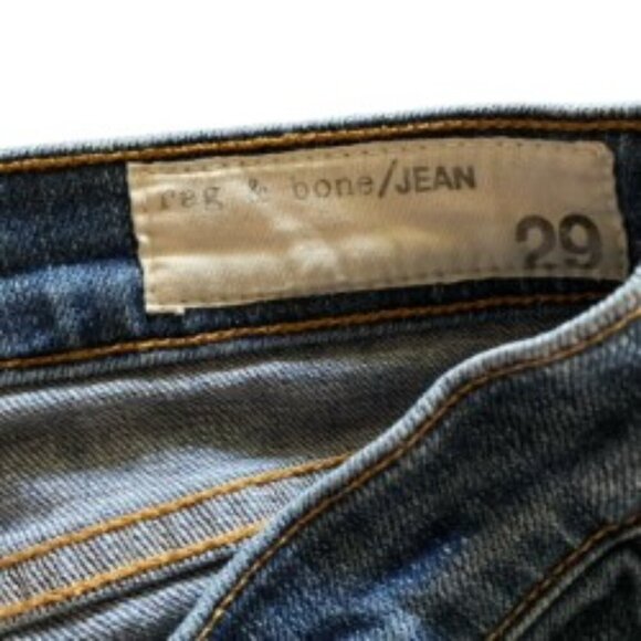 Rag & Bone The Dre Slim Boyfriend Flannel Patch Jeans 29 - Picture 3 of 5